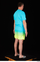 Whole Body Man Shirt Shorts Chubby Standing Studio photo references